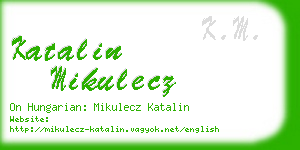 katalin mikulecz business card